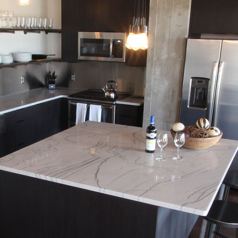 Kitchen island with Ggranite countertop