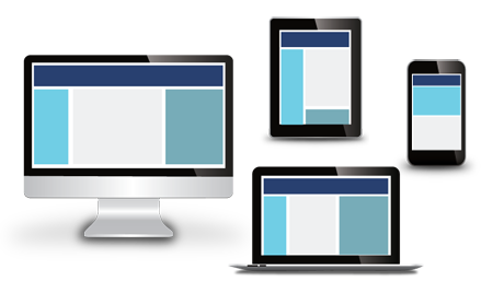 devices Web design displayed on desktop and mobile devices