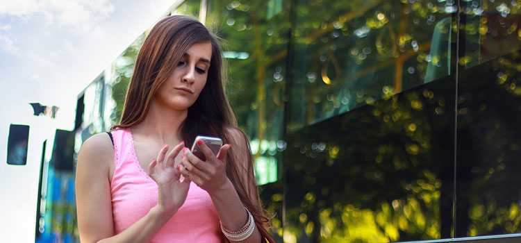 Woman using a mobile phone